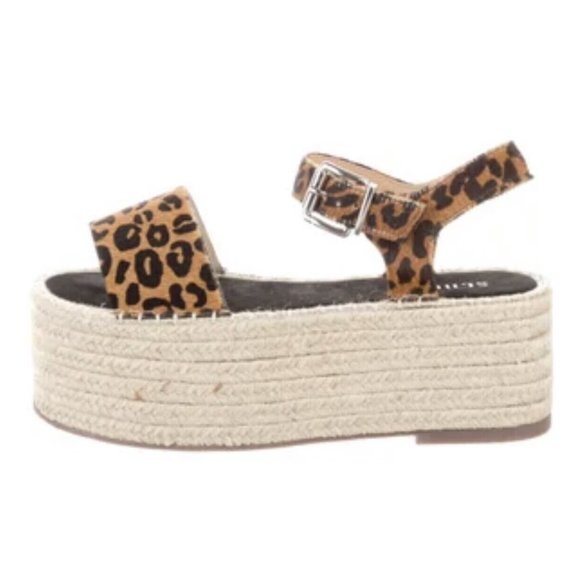 SCHUTZ Shoes - Schutz Leopard Platform Espadrille Sandals - US 9